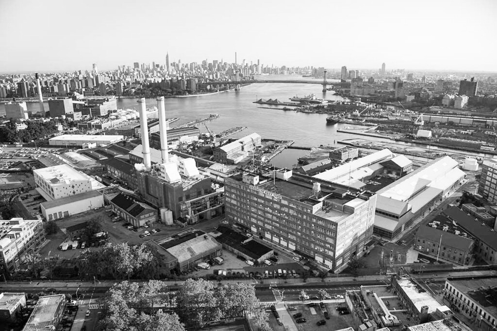 Aerial view of the Brooklyn Navy Yard site