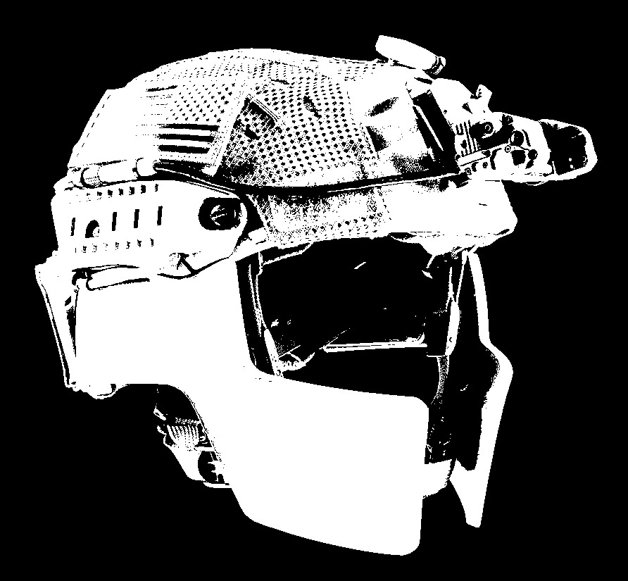 Depiction of a Crye Precision helmet