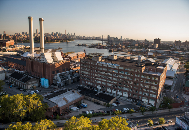 Aerial view of the Brooklyn Navy Yard site